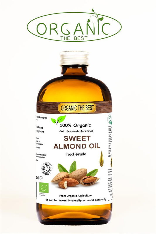 Organic The Best_Organic Sweet Almond Oil 240 ML Cold Pressed Unrefined Certified