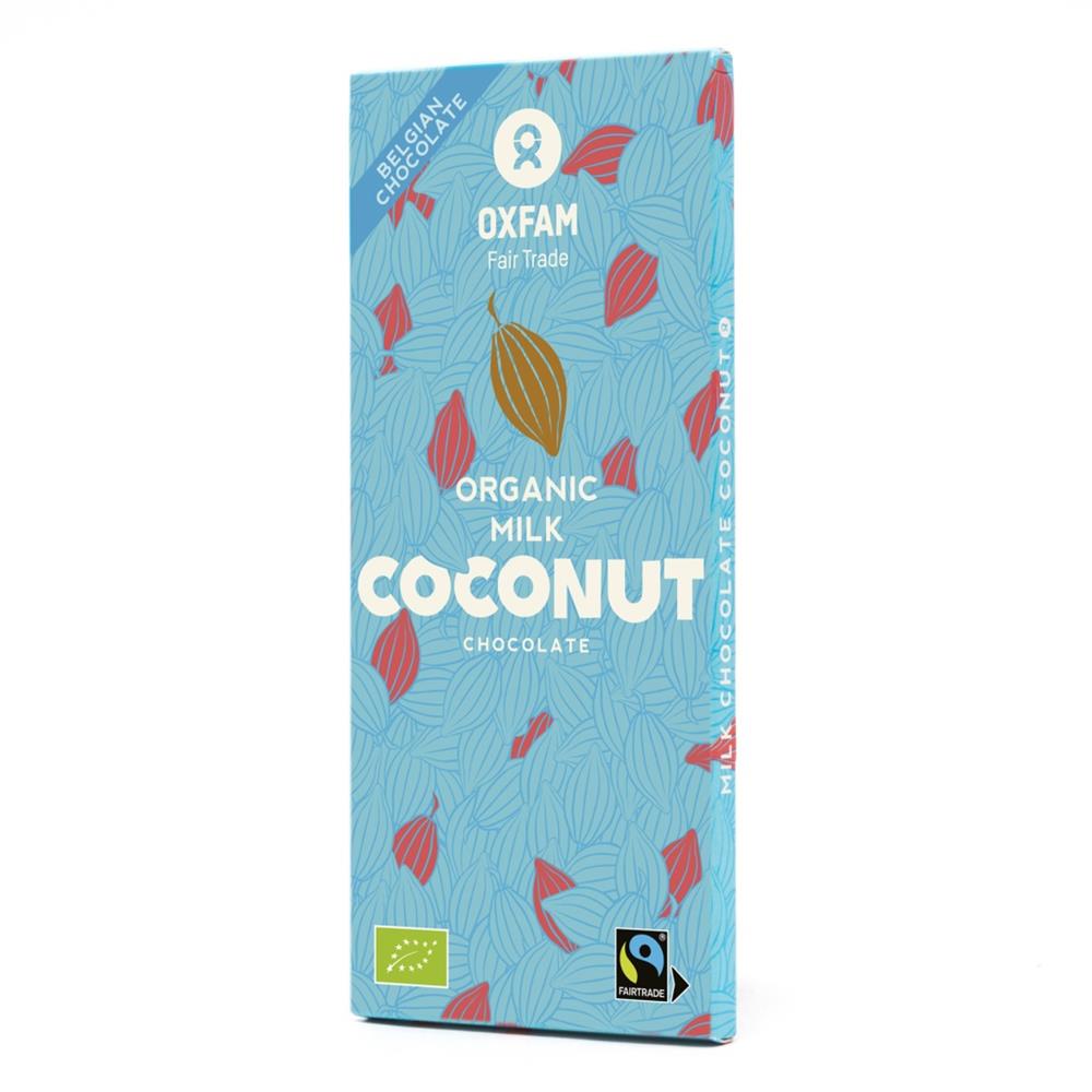Oxfam Fair Trade_- ORGANIC Milk Chocolate Coconut 100g-pack of 3