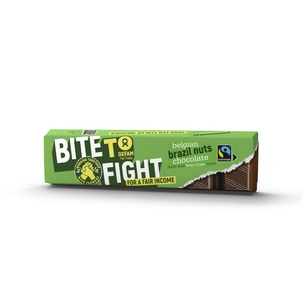 Oxfam Fair Trade_OXFAM - BITE TO FIGHT Chocolate with Brazil Nuts 47g-pack of 35