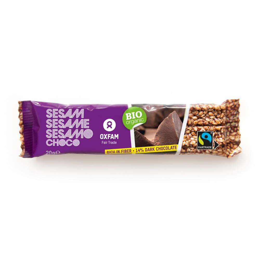 Oxfam Fair Trade_- ORGANIC Sesame Bar with Dark Chocolate 20g-pack of 45