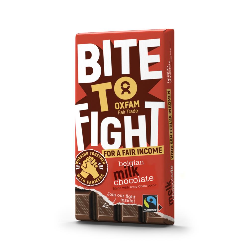 Oxfam Fair Trade_Oxfam BITE TO FIGHT Belgian Milk Chocolate 180g-pack of 3