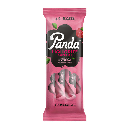 Panda_Raspberry Liquorice 4 Bar Pack 4 x 32 g-Pack of 18