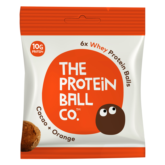 The Protein Ball Co Whey Protein Balls 10x45g Cacao & Orange