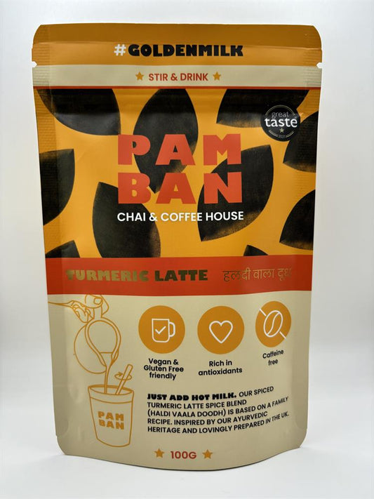 Pamban Chai & Coffee House_Stir & Drink - Turmeric Latte. Simply add hot milk / non dairy.