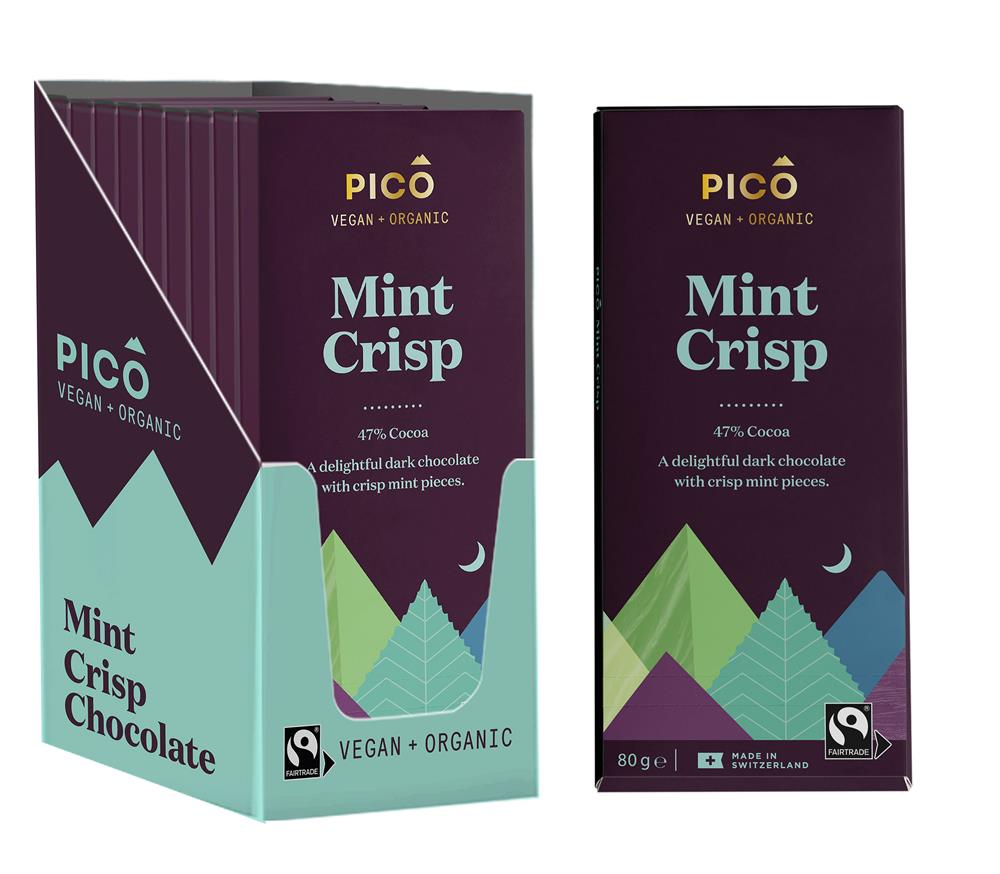 Pico_Organic Mint Crisp Chocolate 80g-Pack of 2