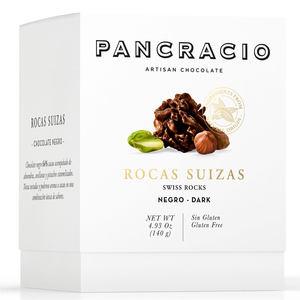 Pancracio Chocolate_Swiss Nuts Clusters - Dark Chocolate Box 140g