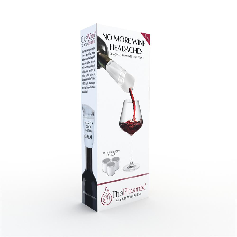 PureWine_The Phoenix Starter Kit White - Reusable Wine Purifier
