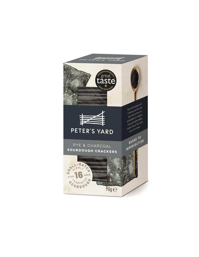 Peters Yard_Peter's Yard Rye & Charcoal Sourdough Cracker 90g-Pack of 2