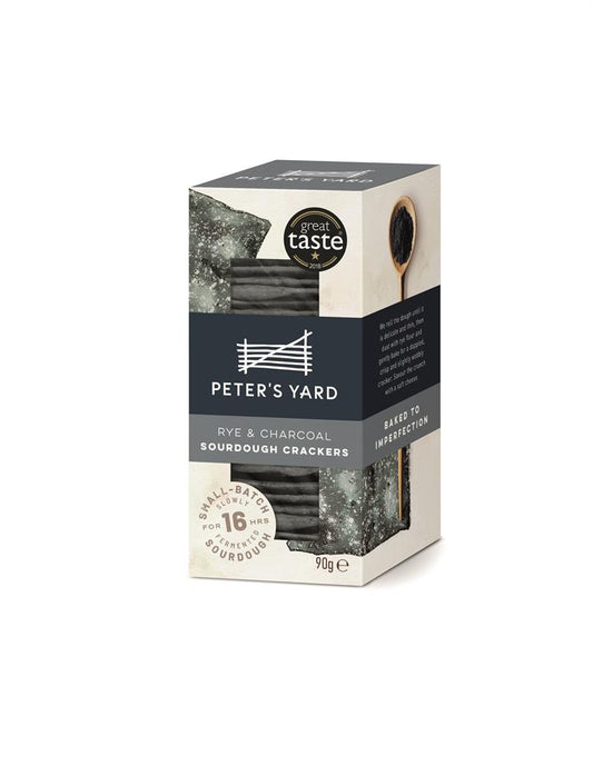 Peters Yard_Peter's Yard Rye & Charcoal Sourdough Cracker 90g-Pack of 2