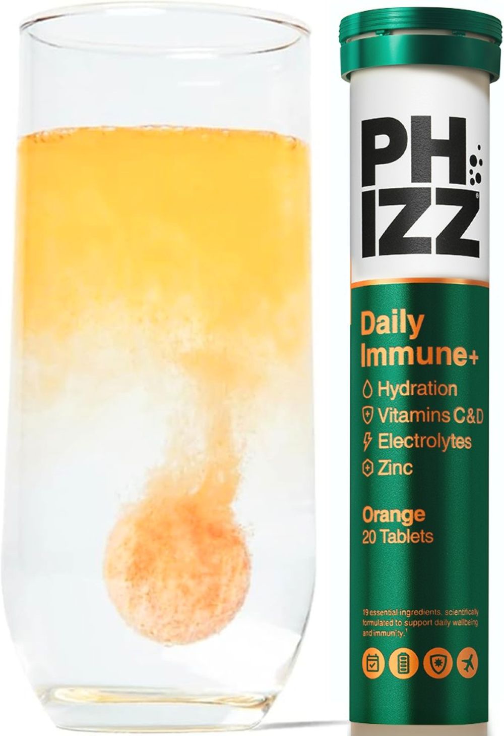 Phizz_Daily Immune+ Orange Effervescent 20 Tablets