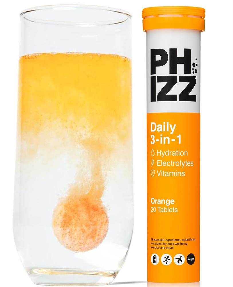 Phizz_3in1 Hydration Electrolytes Vitamins - Orange - 20 Tabs