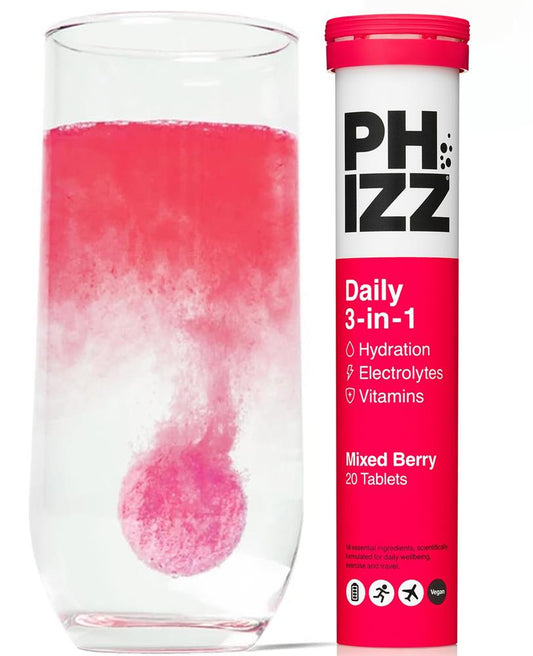 Phizz_3in1 Hydration Electrolytes Vitamins - Mixed Berry - 20 Tabs