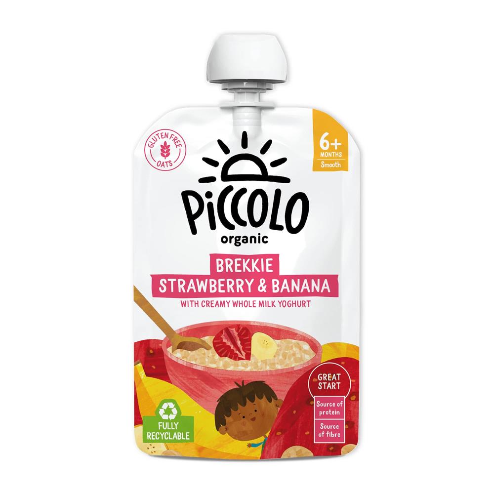 Piccolo_Organic Brekkie Strawberry & Banana Stage 1 100g-pack of 7