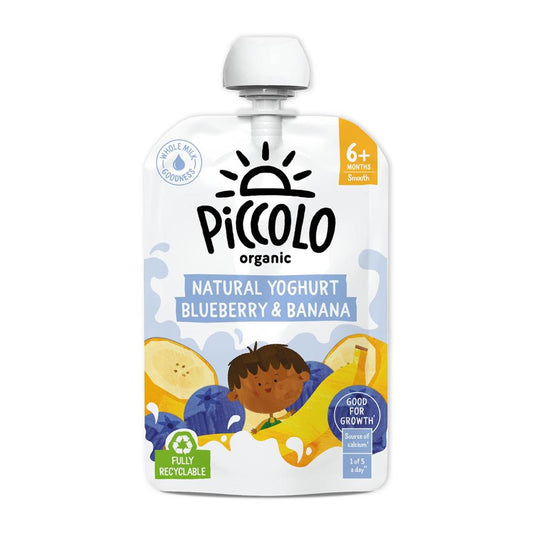 Piccolo_Organic Natural Yoghurt Blueberry & Banana Stage 1 100g-Pack of 7