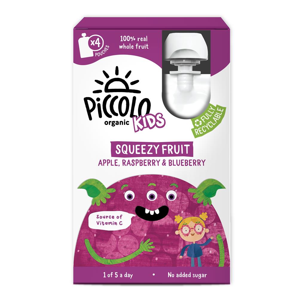 Piccolo_Piccolo Organic Kids Apple & Blackcurrant Squeezy Fruit 4x90g