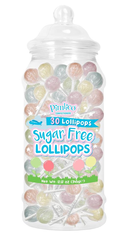 Pimlico Confectioners_Sugar Free Lollipops 30PCS Victorian Jar 345g
