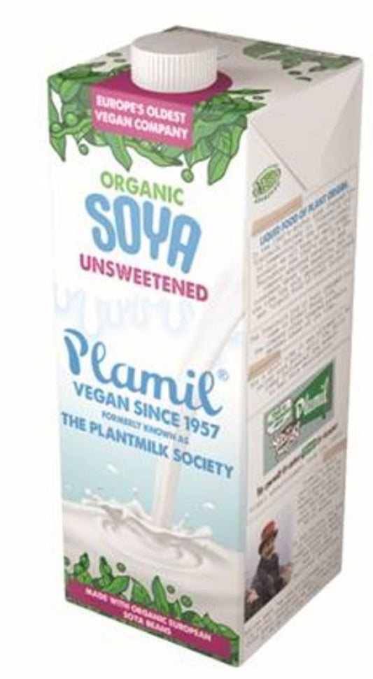 Plamil_Organic Unsweetened Soya Milk 1000ml-Pack of 2