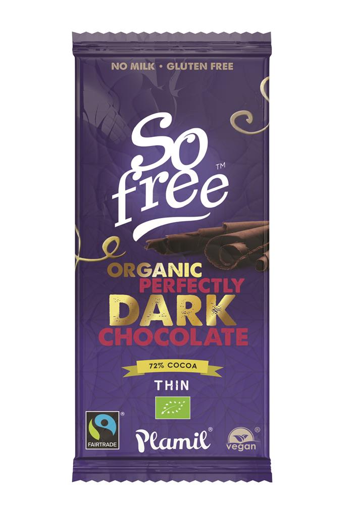 Plamil_So Free Organic Perfectly Dark Chocolate 72% Cocoa 80g-pack of 12