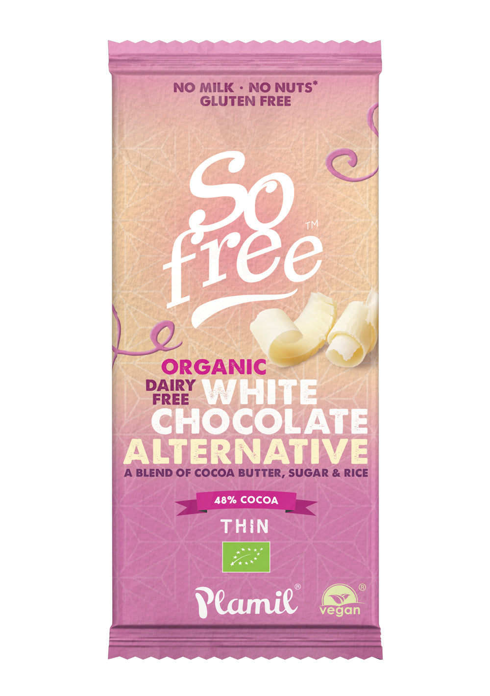 Plamil_So Free Organic White Chocolate Alternative 70g-Pack of 12