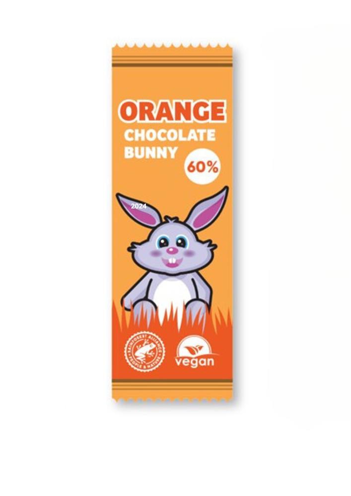 Plamil_Orange Bunny Chocolate Bar 60%-Pack of 22