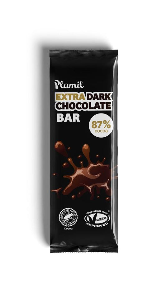 Plamil_Plamil Extra Dark 87% Cocoa Chocolate Bar 40g-Pack of 12