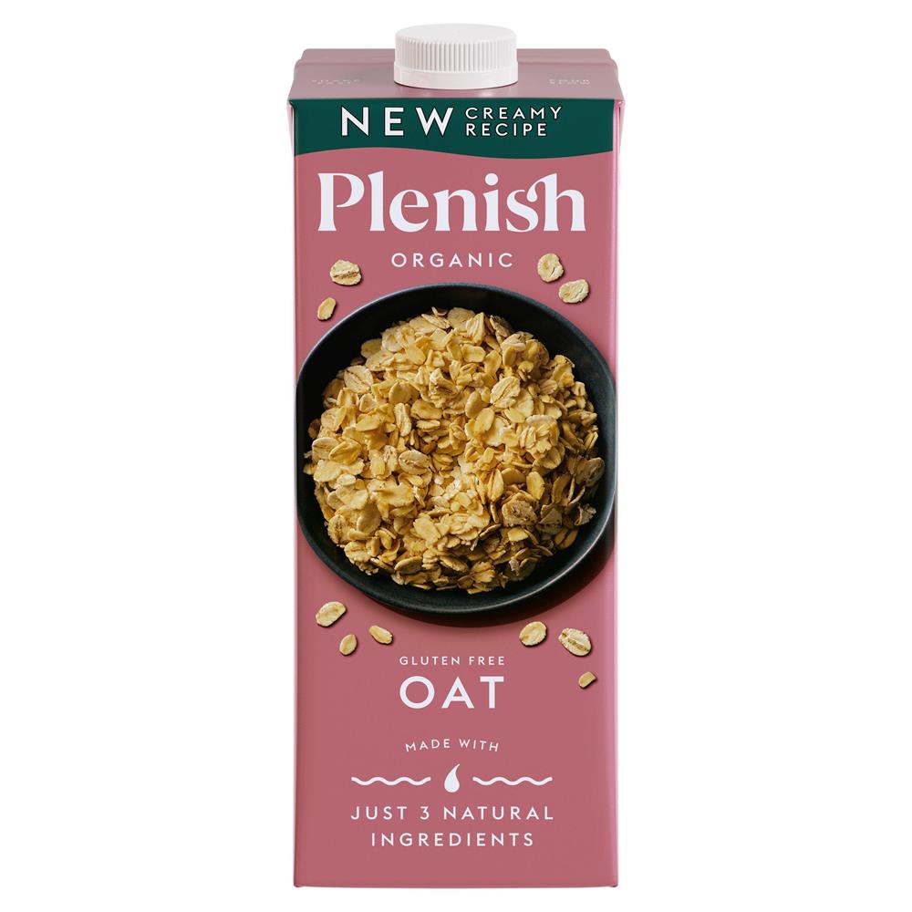 Plenish_Organic Gluten-Free Oat Milk 1 Litre-Pack of 2