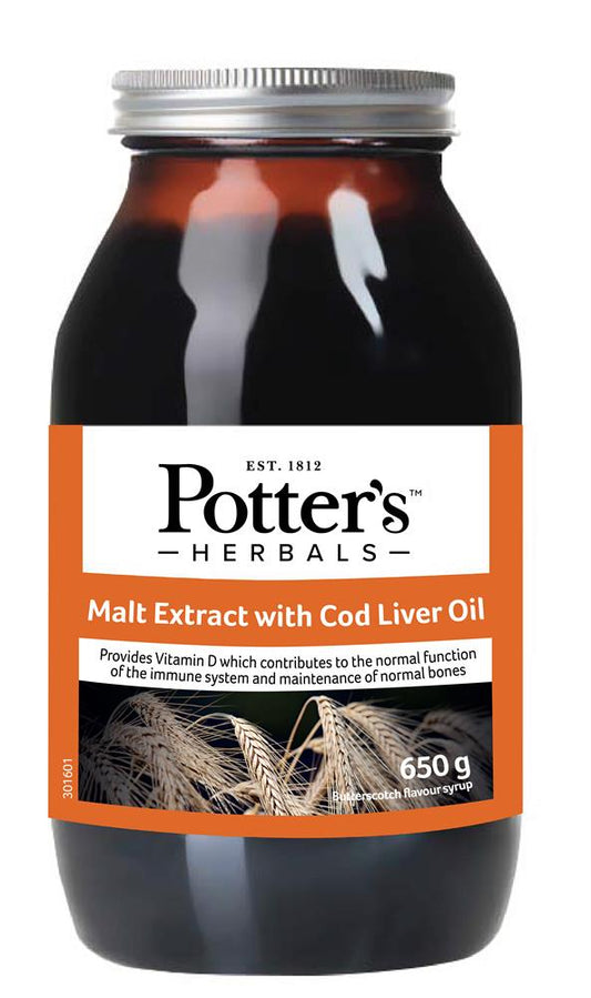 Potters_Malt Extract & Cod Liver Oil & Honey & Butterscotch 650g