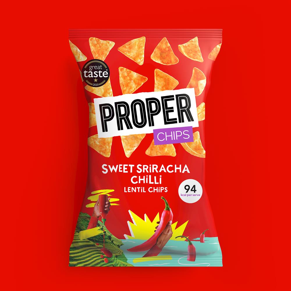 Properchips_Sweet Sriracha Chilli Lentil Chips 85g-pack of 8