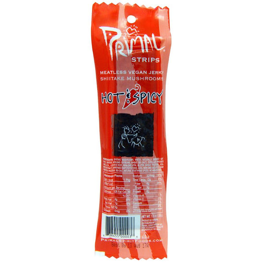 Primal Spirit_Vegan Jerky Strips Hot & Spicy 28g-pack of 4