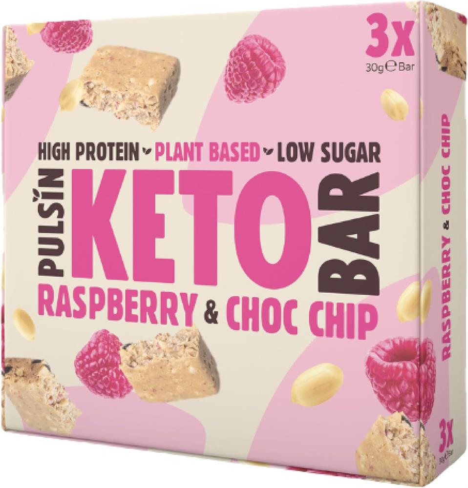 Pulsin_Keto Raspberry & Choc Chip Multipack 3x30g-Pack of 2