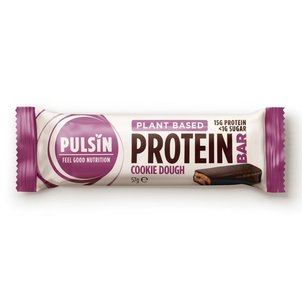 Pulsin_Chocolate enrobed Protein Bar - Cookie Dough Flavour-pack of 12