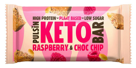 Pulsin_Raspberry Choc Chip Keto Bar 50g-Pack of 18
