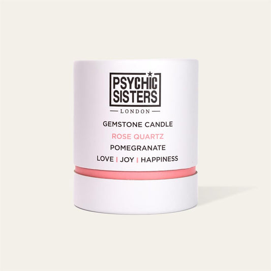 Psychic Sisters_Large Rose Quartz Gemstone Candle