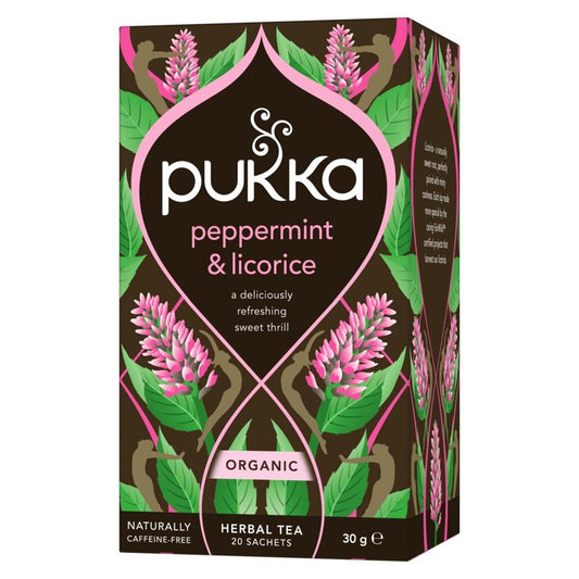 Pukka Herbs_Peppermint & Licorice 20 organic herbal tea sachets