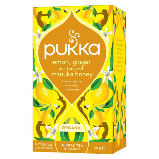 Pukka Herbs_Lemon Ginger & a touch of Manuka Honey Tea x 20 sachets