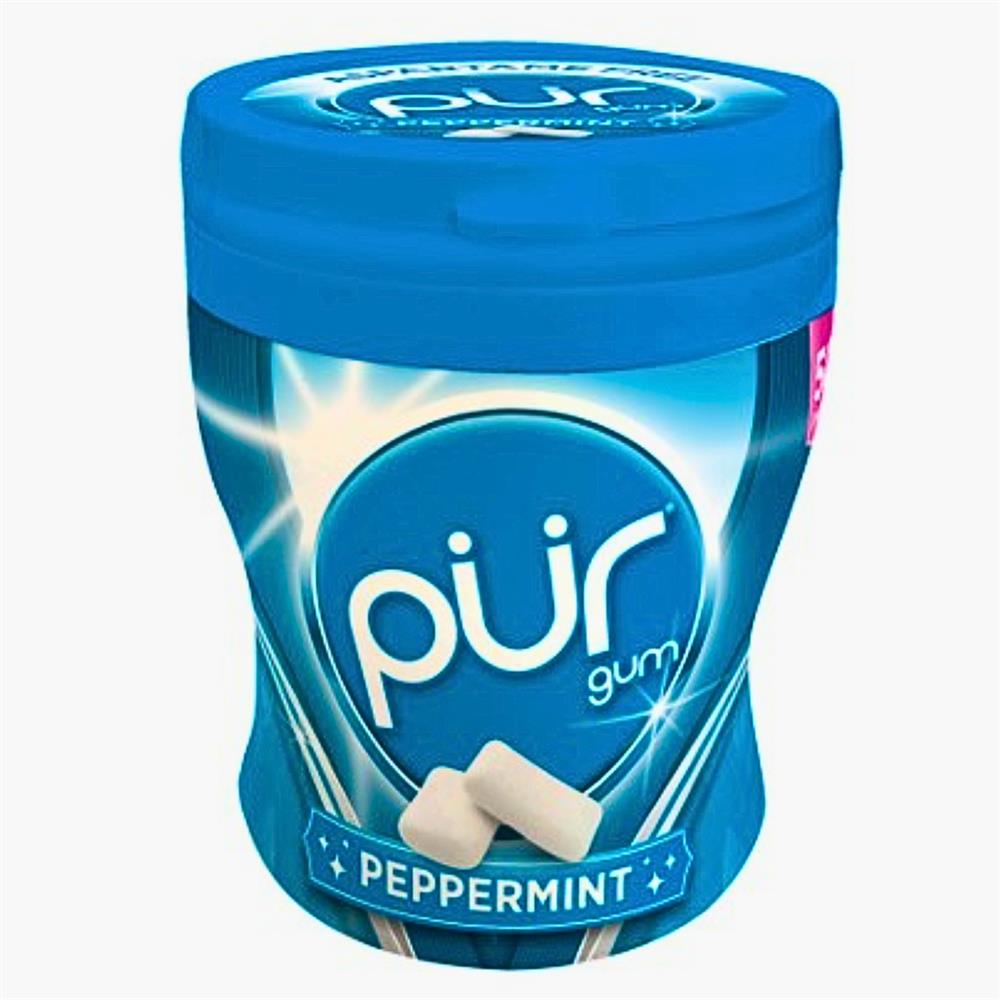 Pur Gum_ASPARTAME FREE - PUR Gum Peppermint 70g Shaker Cup-Pack of 6
