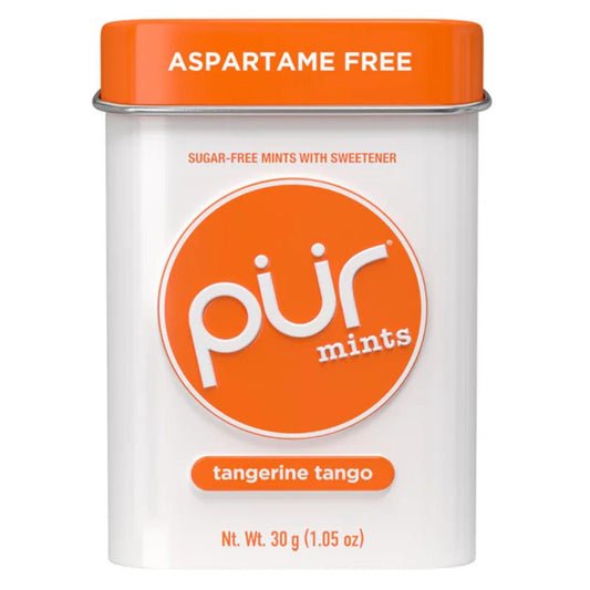 Pur Gum_ASPARTAME FREE MINTS - Tangerine Tango 30g Tin-Pack of 12