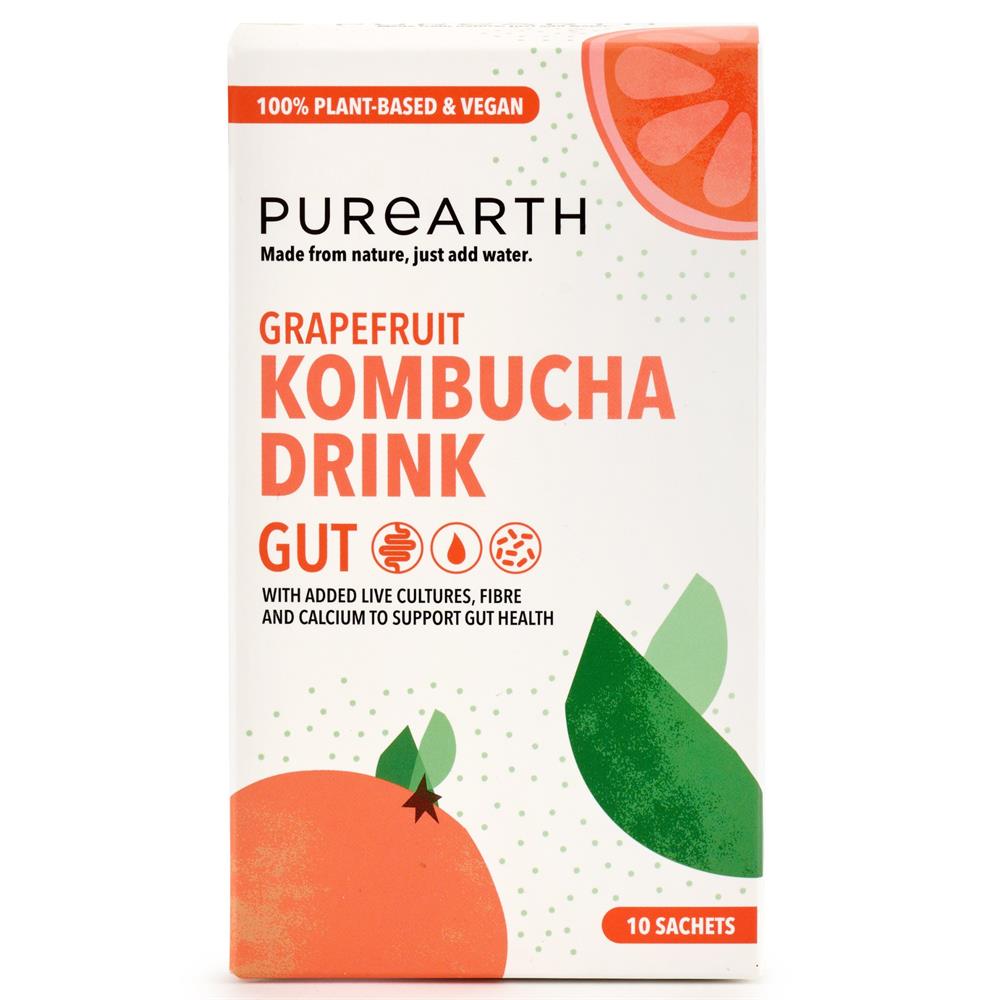 Purearth_Gut Kombucha Drink Powder 10x5g sachets Vegan Low-Cal Su