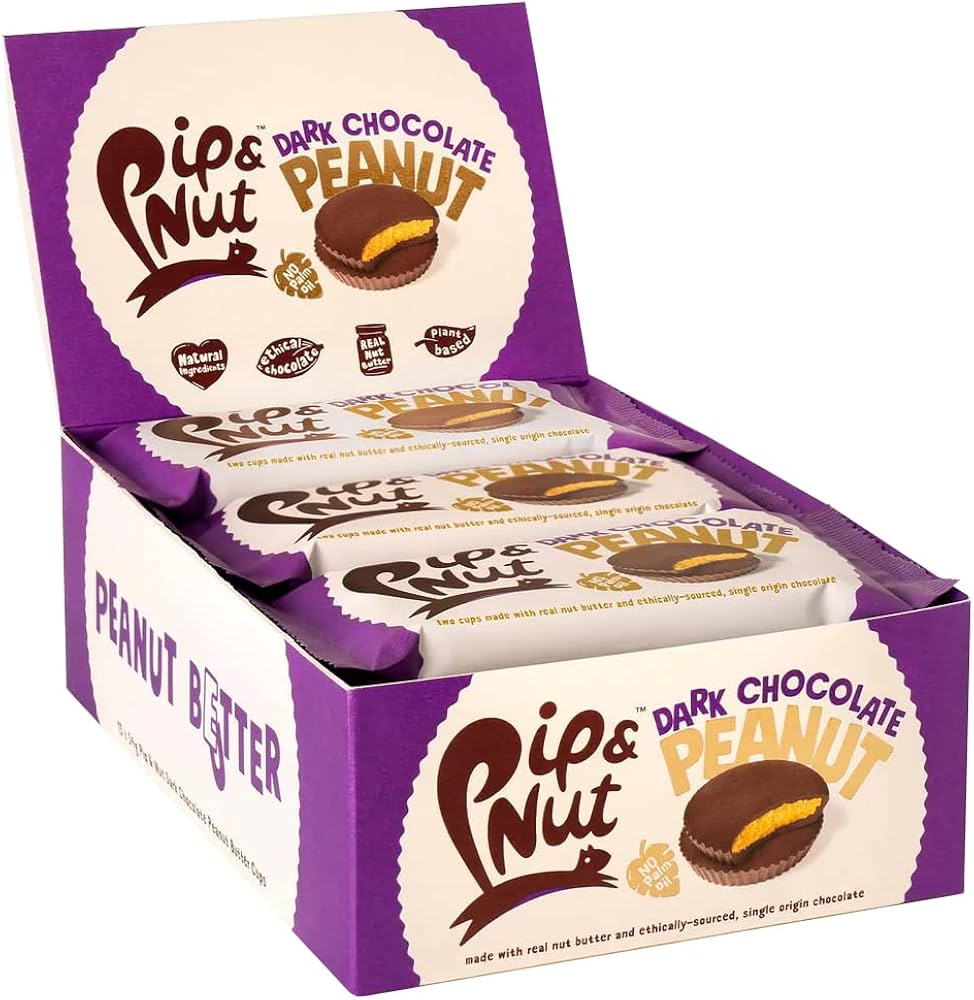 Pip & Nut Chocolate Nut Butter Cups 15x34g Milk Chocolate Peanut
