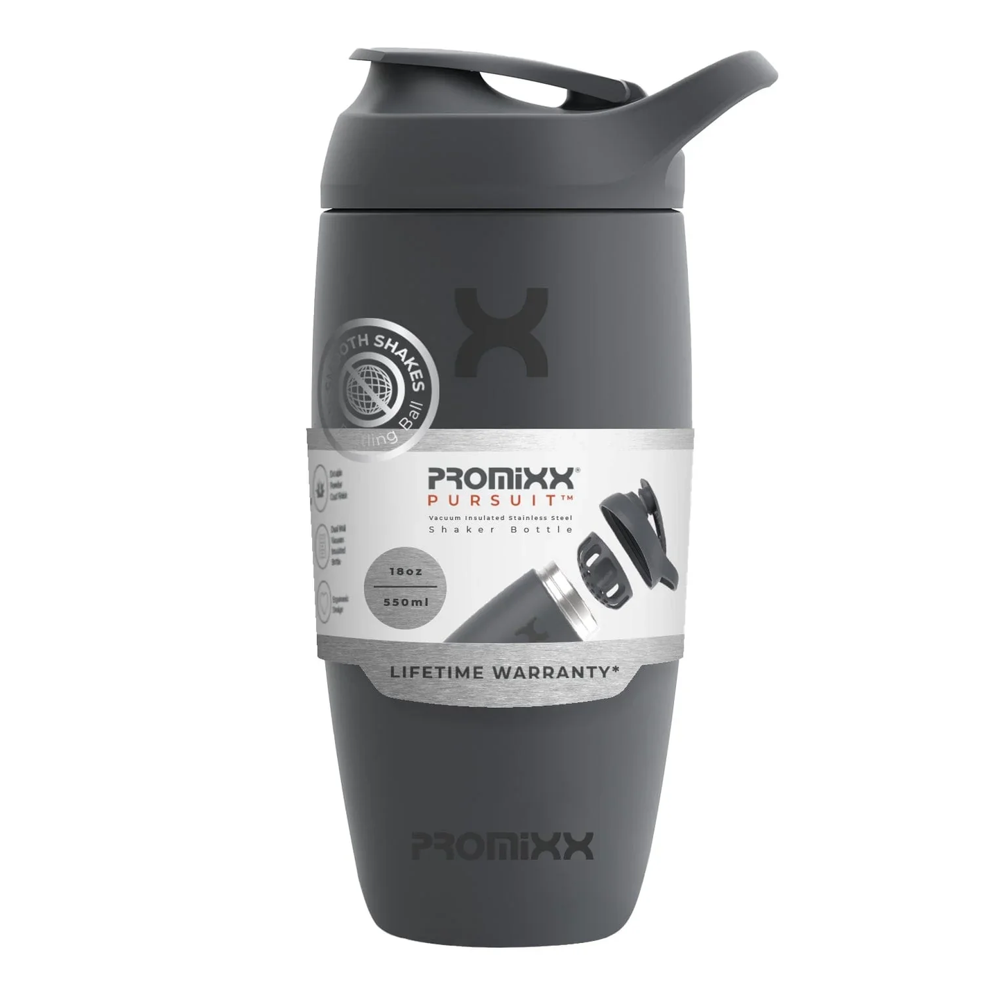 PROMiXX Pursuit Stainless-Steel Shaker Bottle 550ml Coral