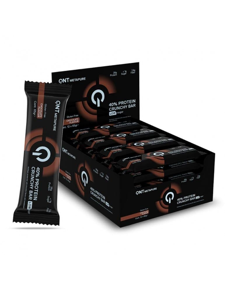 QNT 40% Protein Crunchy Bar 12x65g Chocolate Cookie