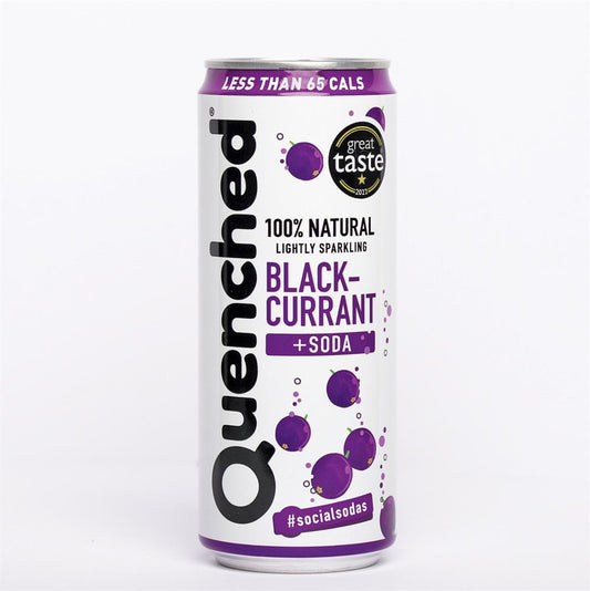 Quenched_Blackcurrant + Soda Drink 330ml-Pack of 6