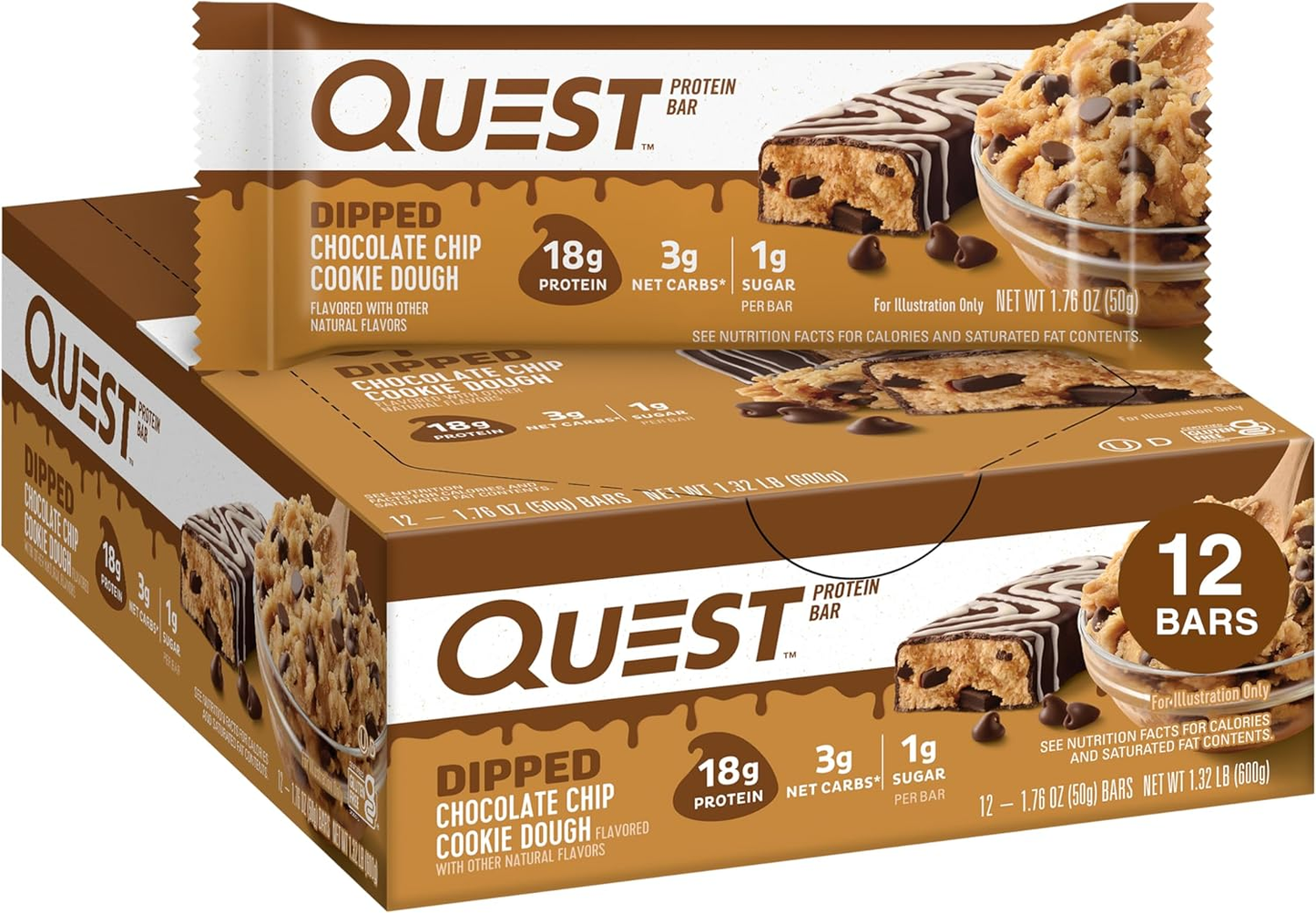 Quest Nutrition 12x50g Dipped Cookies & Cream