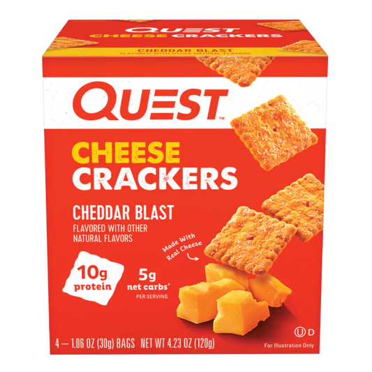 Quest Nutrition Cheese Crackers 4x30g Cheddar Blast