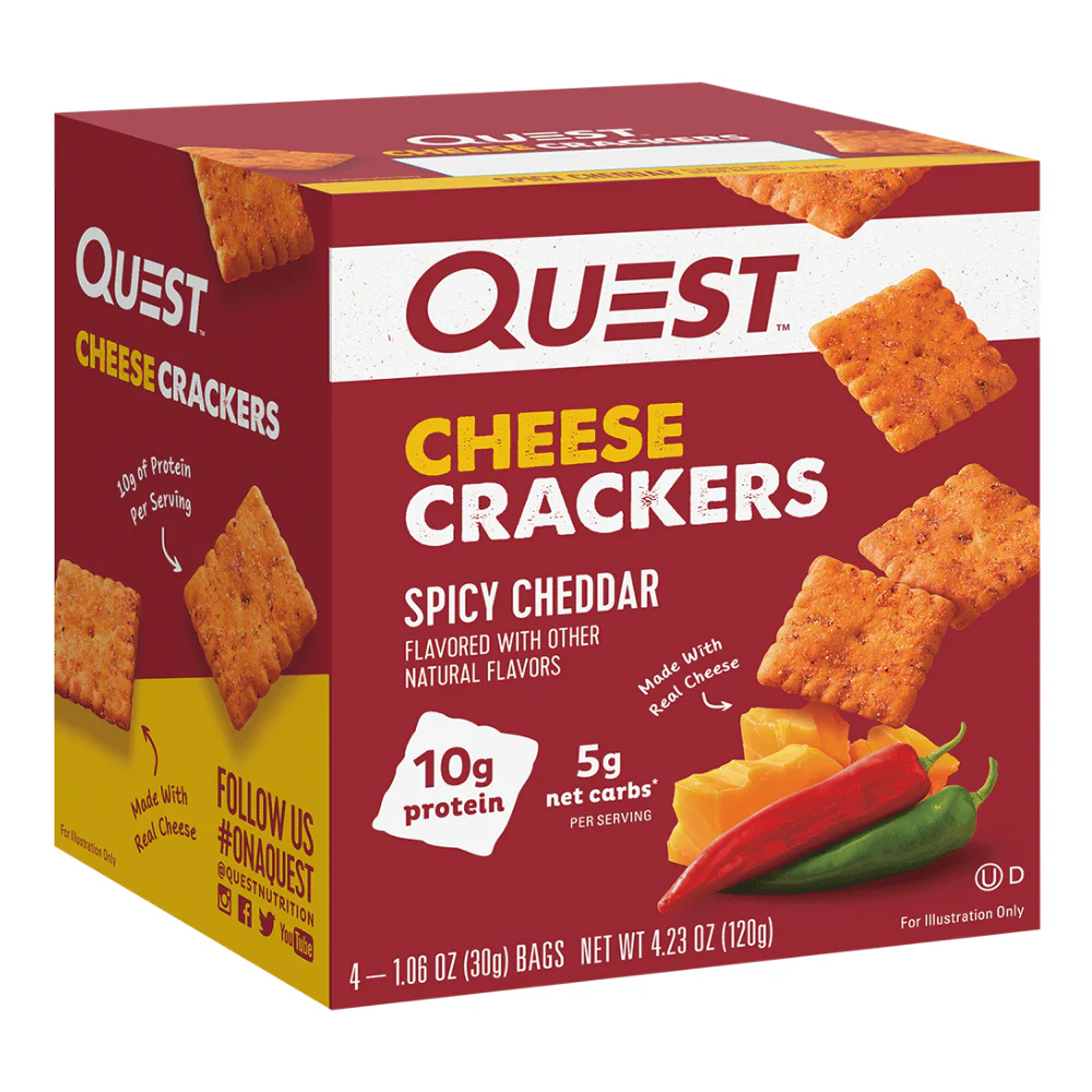 Quest Nutrition Cheese Crackers 4x30g Cheddar Blast