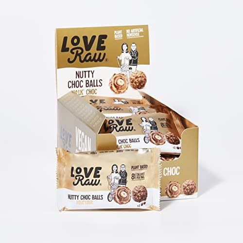 LoveRaw Nutty Choc Balls - Milk Choc 9x28g Milk Choc