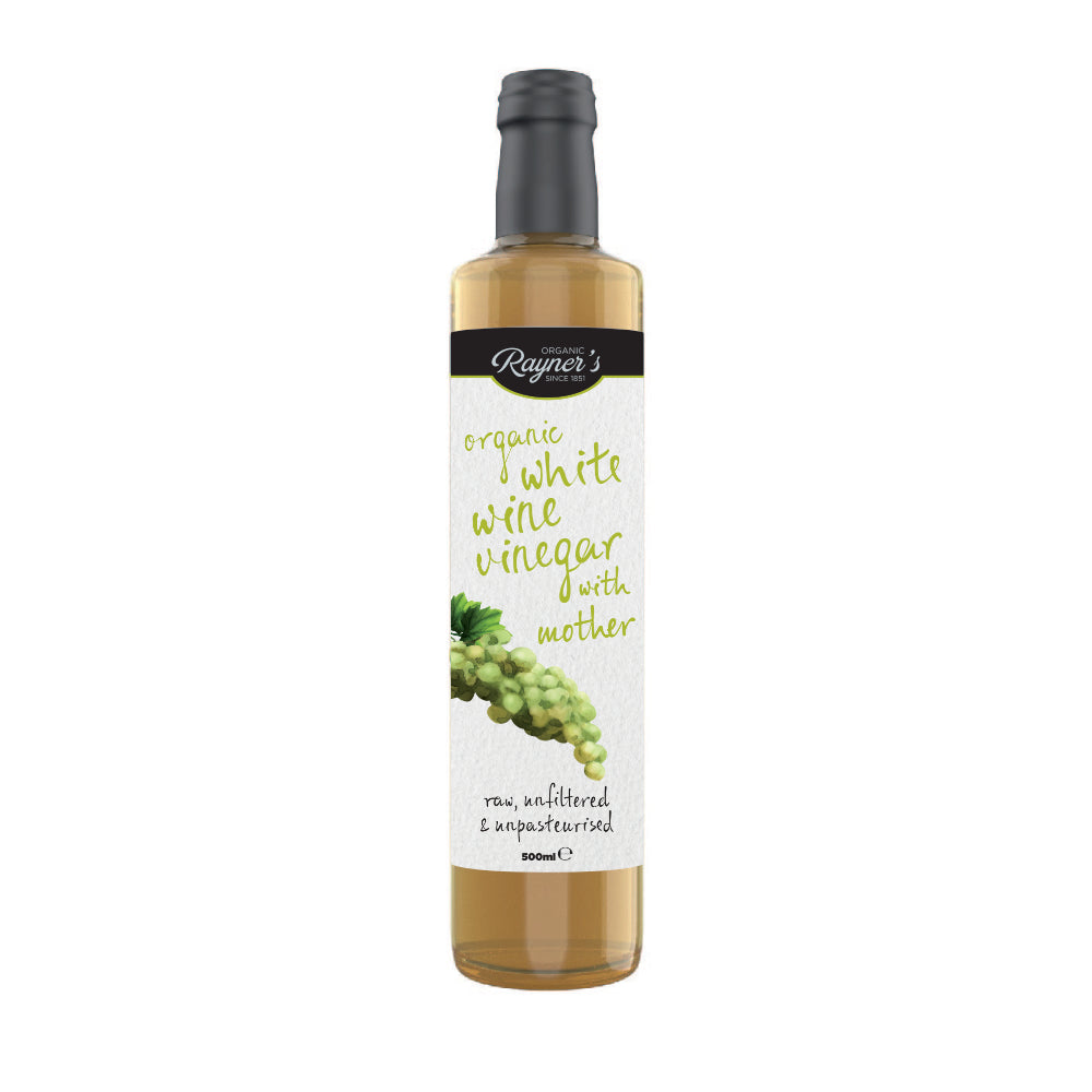 Rayners Essentials_Organic White Wine Vinegar with Mother 500ml