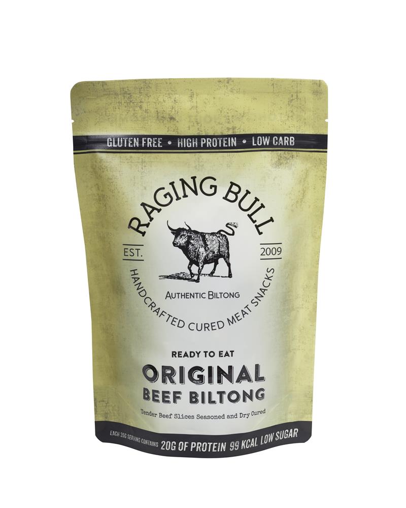 Raging Bull Snacks_Original Beef Biltong 28g-pack of 10