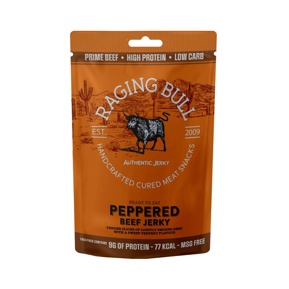 Raging Bull Snacks_Peppered Beef Jerky 28g-pack of 10
