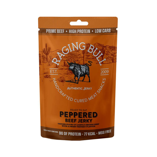 Raging Bull Snacks_Peppered Beef Jerky 28g-pack of 10